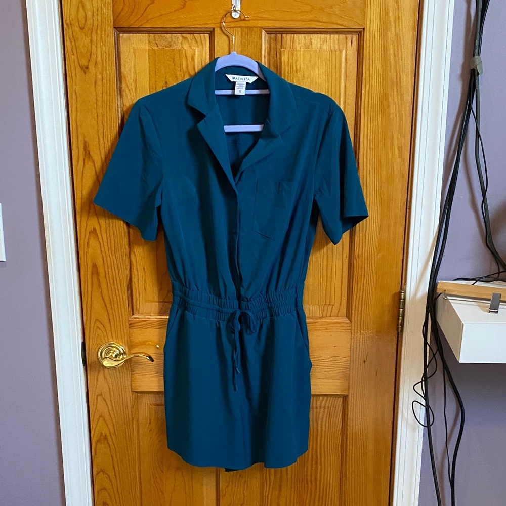 Teal Short Sleeve Dress